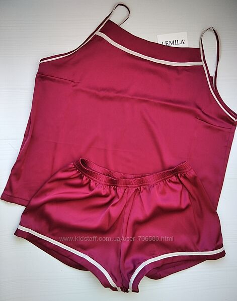 Атласные пижамы с принтом, стильные комплекты для сна