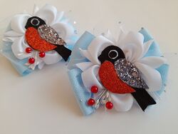 Новогодние бантики резиночки 