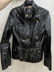 Куртка-пиджак из кожи, размер s-xs