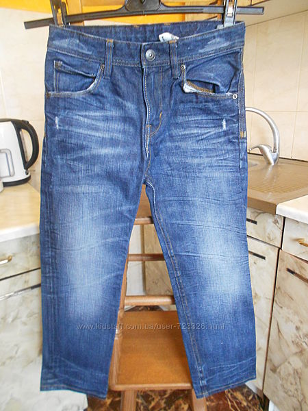 джинсы синие Relaxed Denim 128 см 7-8 лет 100котон