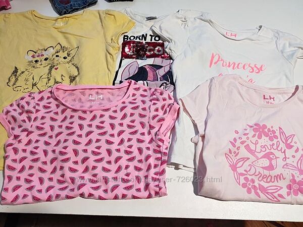 пакет речей на дівчинку 9-10 років, футболки, топ