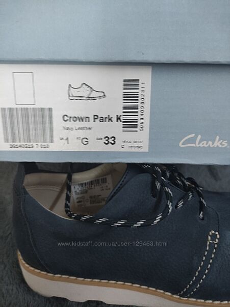 Туфлі Clarks р.33 20-21 см.