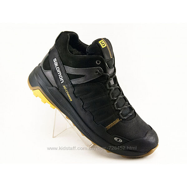 Ботинки Salomon зима S-2 черн. с желтым
