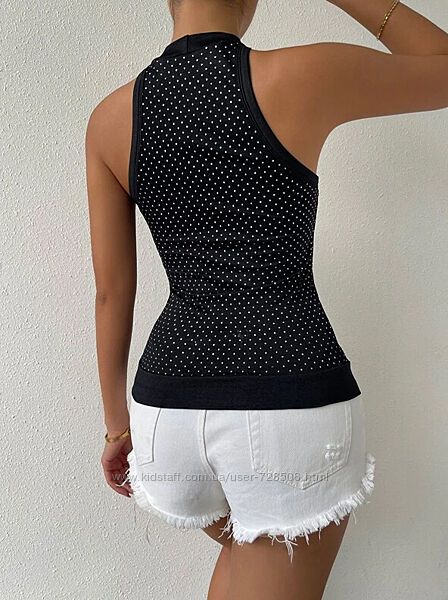 Shein. Из Англии. В наличии. Майка блуза вельветовая с декорацией ...