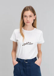 Boohoo. Товар привезен из Англии. Футболка оверсайз с надписью love lost.