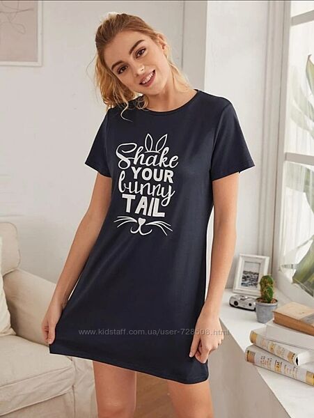 Shein. Из Англии. В наличии. Платье футболка оверсайз.