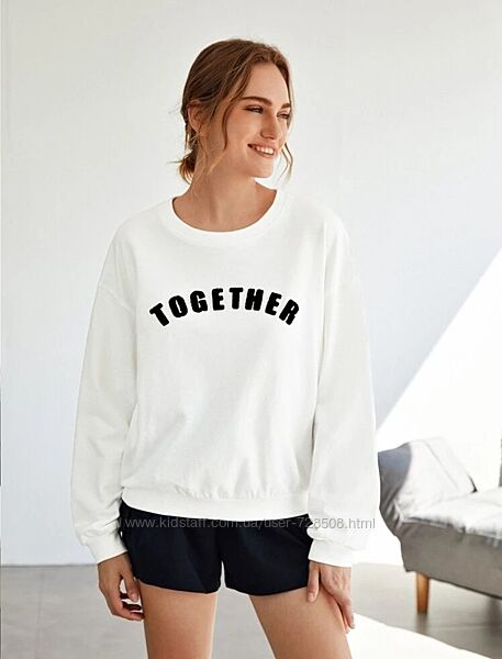 Shein. Из Англии. В наличии. Хлопковая толстовка оверсайз.