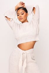 Italy moda. Англия. Короткий джемпер с рукавами клеш.