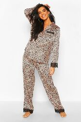 Boohoo. Англия. В наличии. Леопардовые штаны с кружевом.