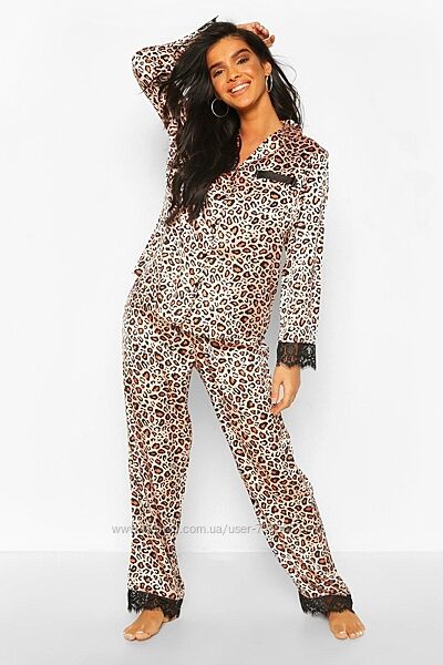 Boohoo. Англия. В наличии. Леопардовые штаны с кружевом.