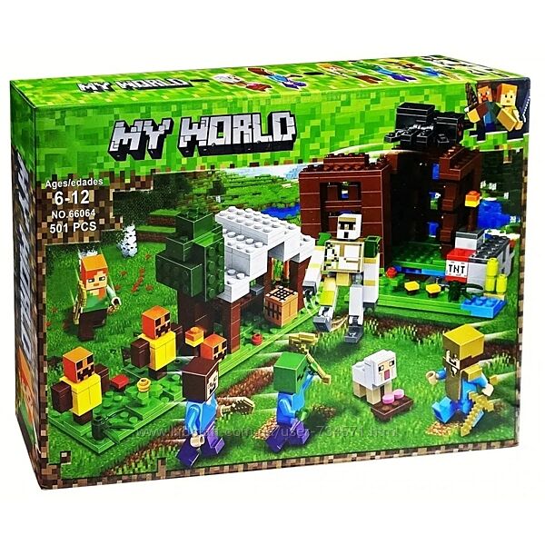 Конструктор Minecraft My world, 501 дет. , в кор. 50335см