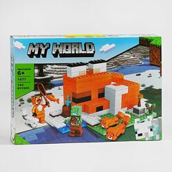 Конструктор 1077 Minecraft MyWorld Нора лисы 193 детали