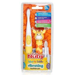 Детский набор для чистки зубов, электрощетка и сменная насадка Nuby