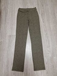 Стильные теплые лосины штаны в клетку H&M девочке 8-10 л 134-140 см