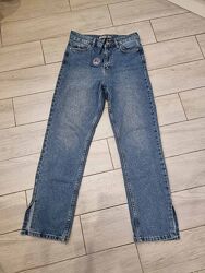 Стильные джинсы штаны с разрезами по бокам s-m 28 р