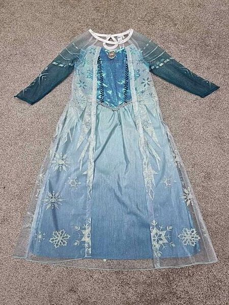 Шикарное нарядное платье Эльзы Disney для девочки 7- 8 л 122-128 см.