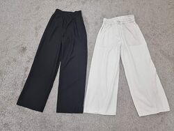 Стильные весенние брюки котоновые штаны Zara джинсы палаццо 140- 146 с
