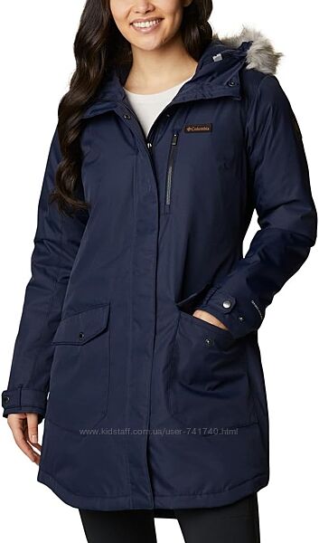 Жіноча подовжена утеплена куртка Columbia Omni-Heat Suttle Mountain, синій