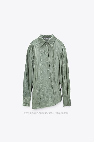 Блуза сорочка сатин Zara нова ефект 