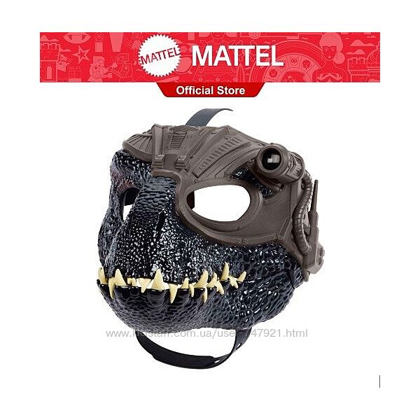 Интерактивная маска Динозавра Индораптор звук и свет Jurassic World Mattel.