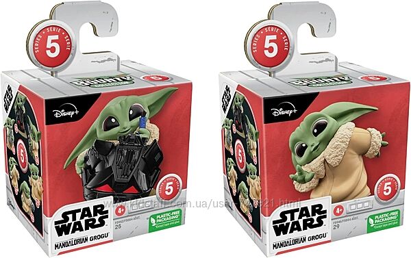 Набор 2 коллекционные фигуроки Грогу серия 5 STAR WARS Grogu.