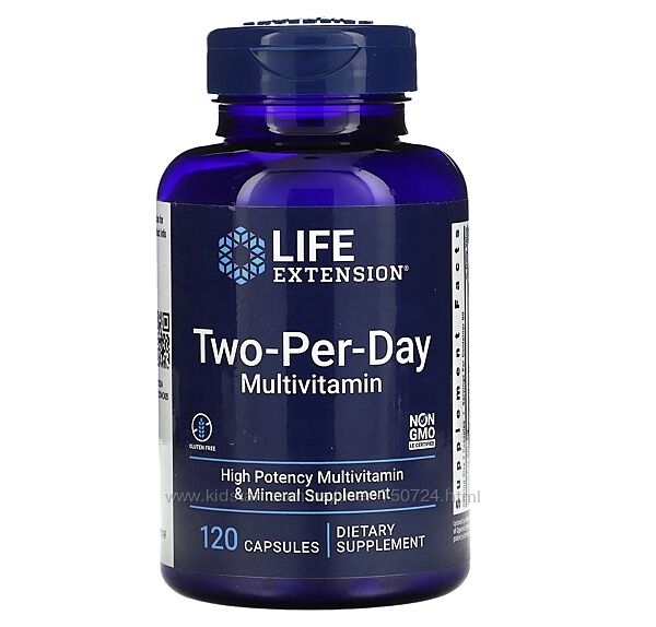 Мультивітаміни Two-Per-Day 120 капсул Life Extension 