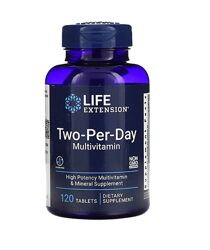 Мультивітаміни Two-Per-Day 120 таблеток Life Extension 2 в день