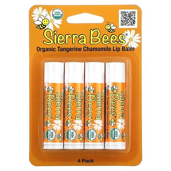 Бальзами для губ набір 4шт натуральні Sierra Bees