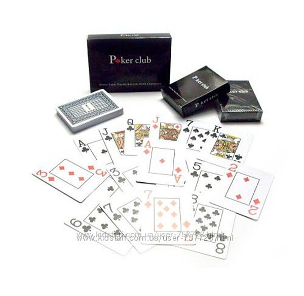 Пластиковые карты Poker club, 54 шт