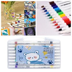 12 шт акрилові маркери на водній основі у пластиковому боксі