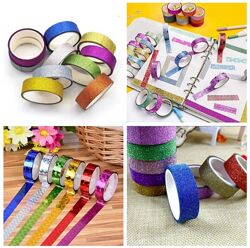 Набір 10 шт Скотч декоративний різнокольоровий