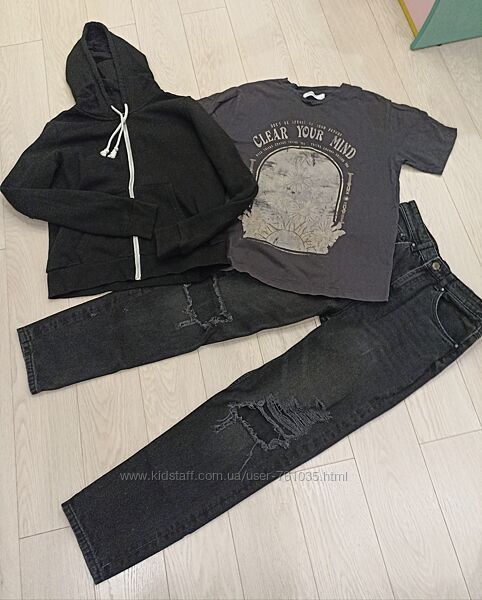 Комплект джинси, спортивна кофта, футболка