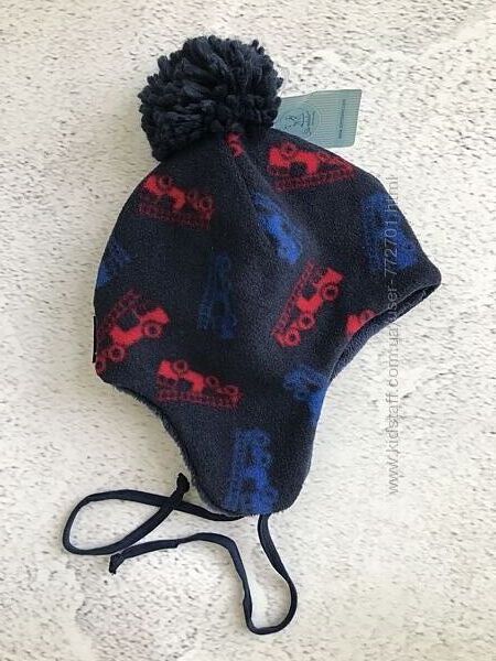 Теплая, флисовая шапка с ушками, на плюшевой подкладке, Sterntaler. 9-12 м