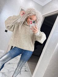 Свитер Оверсайз воротник с отворотом Цвета