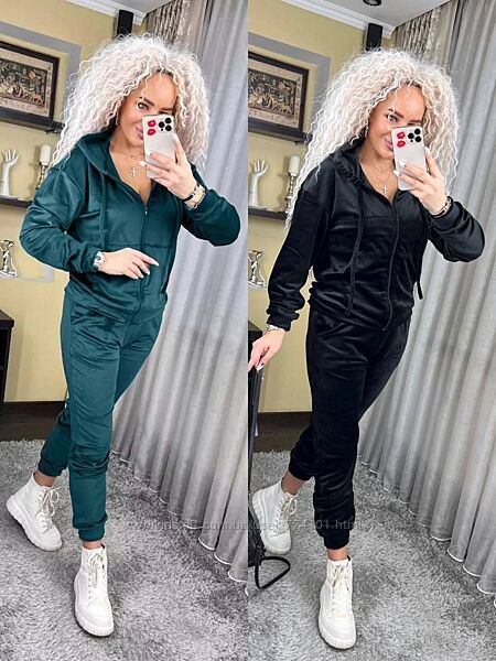Жіночий Велюровий спортивний костюм S 42-46, M 46-50, L 48-52, XL 50-54