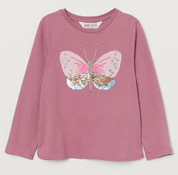 Нарядный реглан H&M c бабочкой
