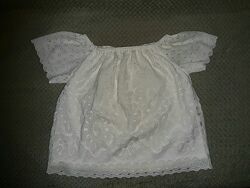 Біла блуза мереживна