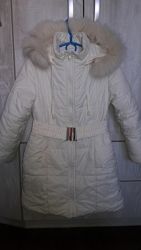 Пальто зимнее куртка с опушкой Klimani 110-116-122-128 Украина  