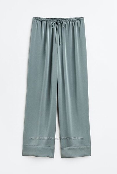 Сатінові піжамні штани жіночі h&m