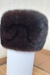 Женская зимняя норковая шапка. Новая Натуральный мех. На объём головы 57 см