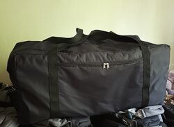 Баул сумка дорожня велика тканинна чорна мяка 90л для речей