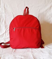 Рюкзак тканевый городской легкий красный небольшой распродажа недорого 