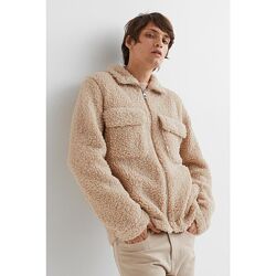 H&m меховая куртка regular fit, шерпа, меховушка, тедди , teddy jacket xl