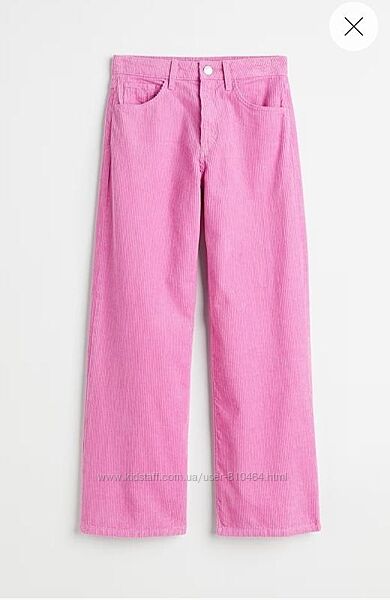 Wide Leg Високі широкі штани, вільвети від h&m 152  10-13p