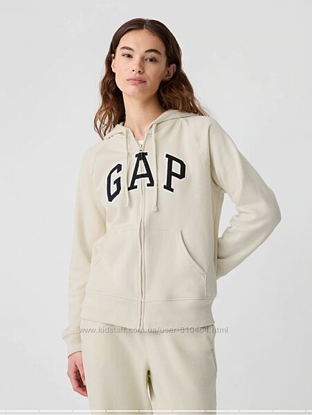 Худі утеплене на блискавці з логотипом gap logo zip hoodie oversize л-хл