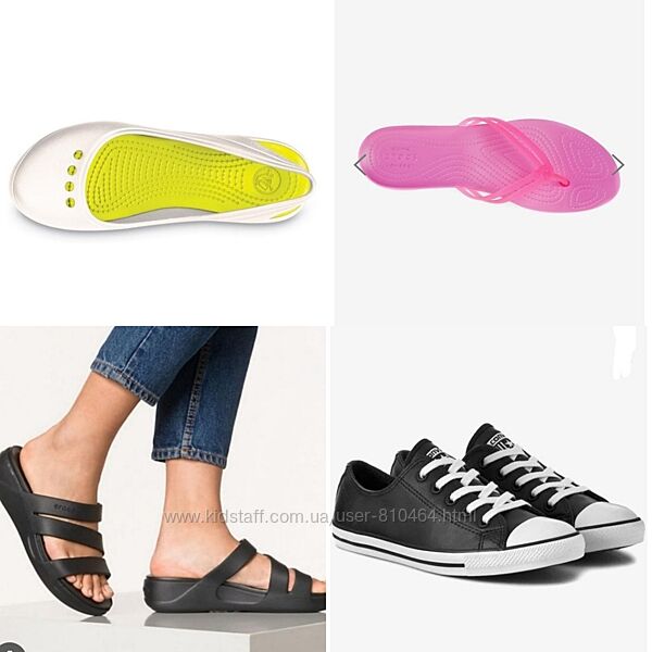 Босоніжки, сланці, шльопанці, вєтнамки crocs, converse 38-39-40-41