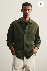 H&m овершот верхня сорочка overshirt зі суміші вовни regular fit - м