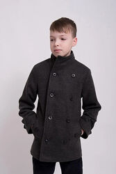 Пальто детское демисезонное кашемир для мальчика128-146. В наличии