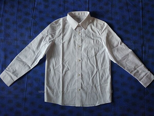 Рубашка белая M&S Marks&Spenser, на рост 146-152см.10-11лет