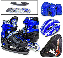 Комплект ролики-коньки 2в1 Scale Sport с защитой и шлемом. 4 цвета